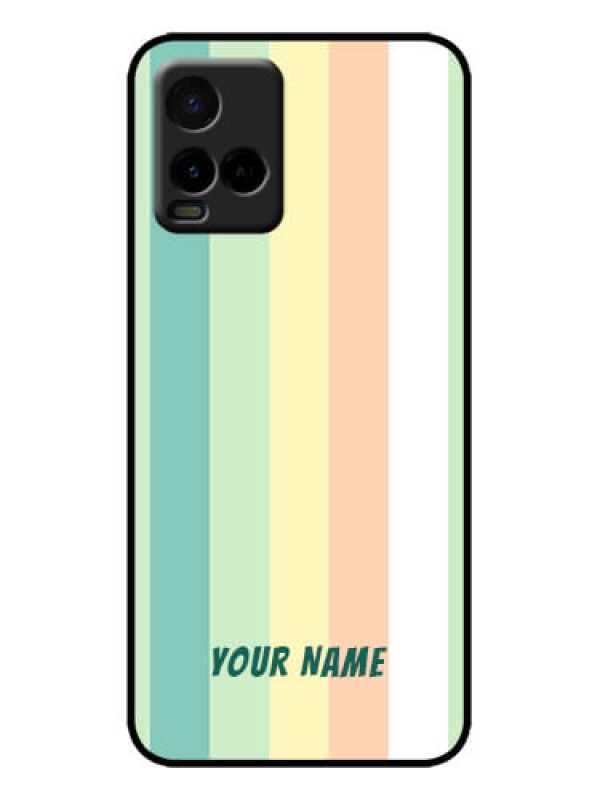 Custom Vivo Y21G Custom Metal Phone Case - Multi - Colour Stripes Design