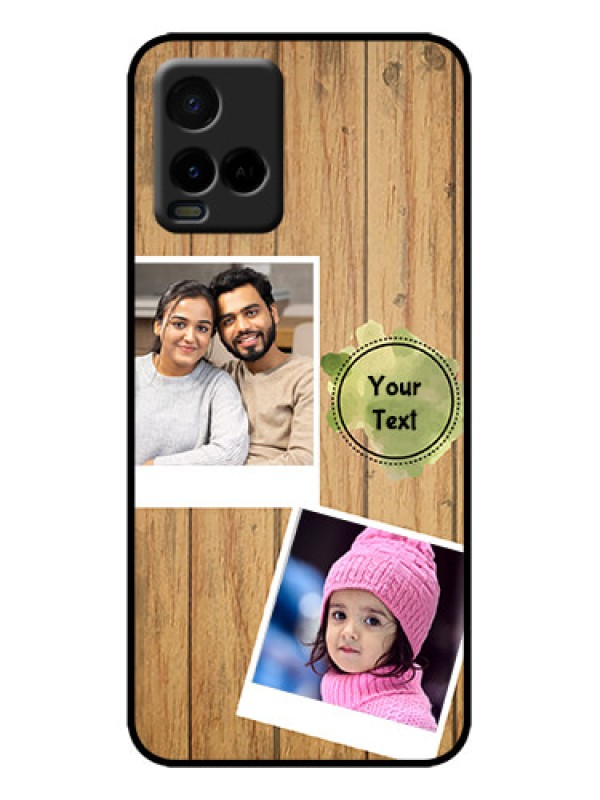 Custom Vivo Y21T Custom Metal Phone Case - Wooden Texture Design