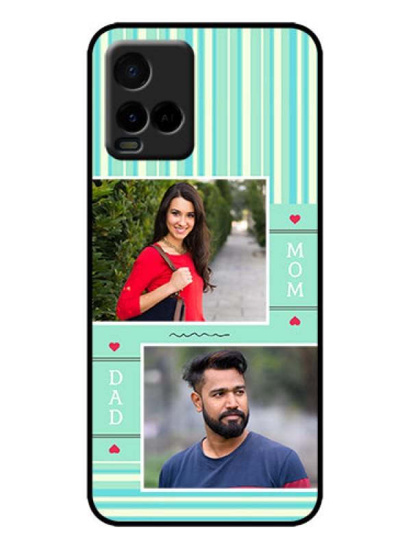 Custom Vivo Y21T Custom Metal Phone Case - Mom and Dad Pic Design