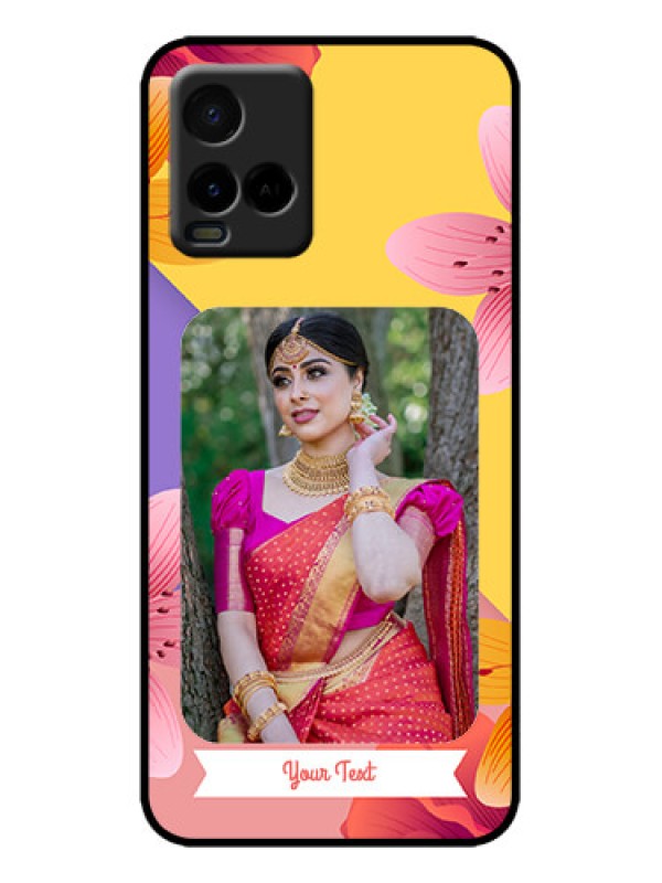 Custom Vivo Y21T Custom Metal Phone Case - 3 Image With Vintage Floral Design