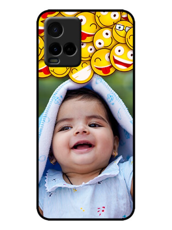 Custom Vivo Y21T Custom Metal Phone Case - With Smiley Emoji Design