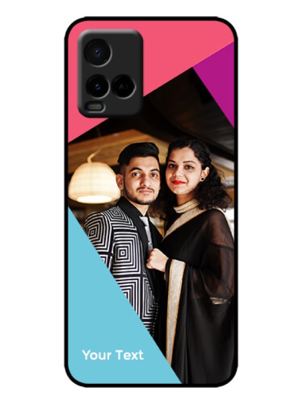 Custom Vivo Y21T Custom Metal Phone Case - Stacked Triple Colour Design