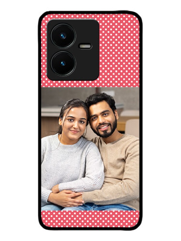 Custom Vivo Y22 Custom Metal Phone Case - White Dotted Design