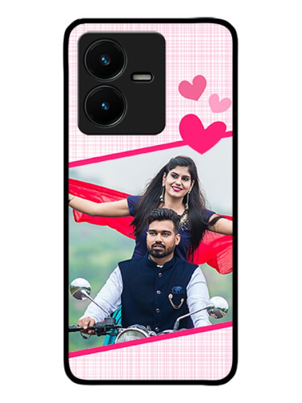 Custom Vivo Y22 Custom Metal Phone Case - Love Shape Heart Design