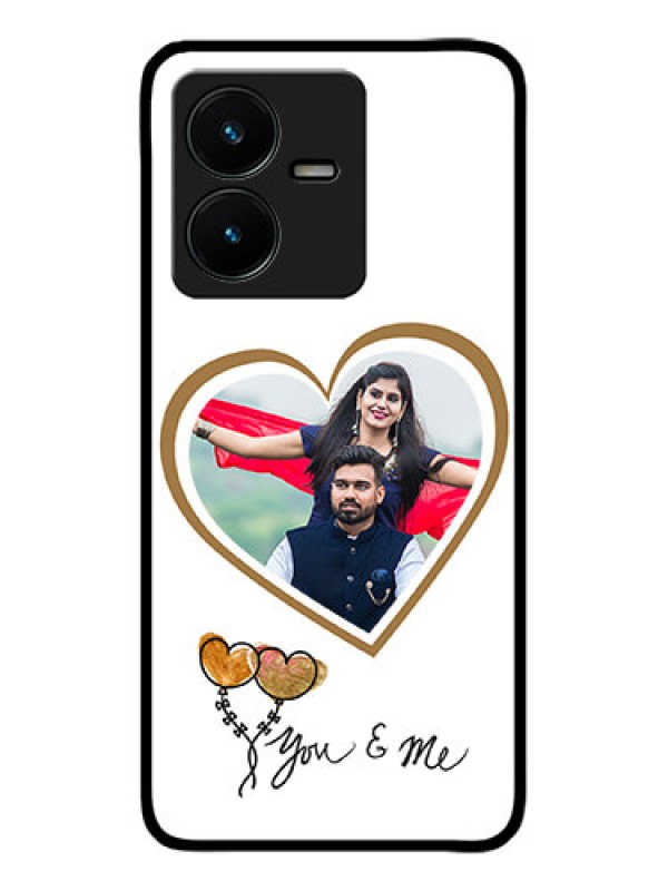 Custom Vivo Y22 Custom Metal Phone Case - You and Me Design