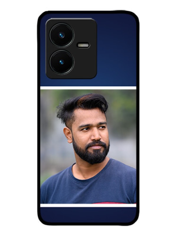 Custom Vivo Y22 Custom Metal Phone Case - Simple Royal Blue Design