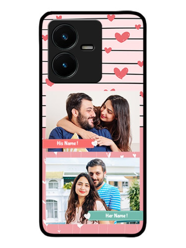 Custom Vivo Y22 Custom Metal Phone Case - Photo With Heart Design