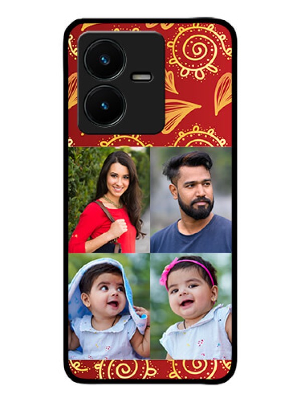 Custom Vivo Y22 Custom Metal Phone Case - 4 Image Traditional Design