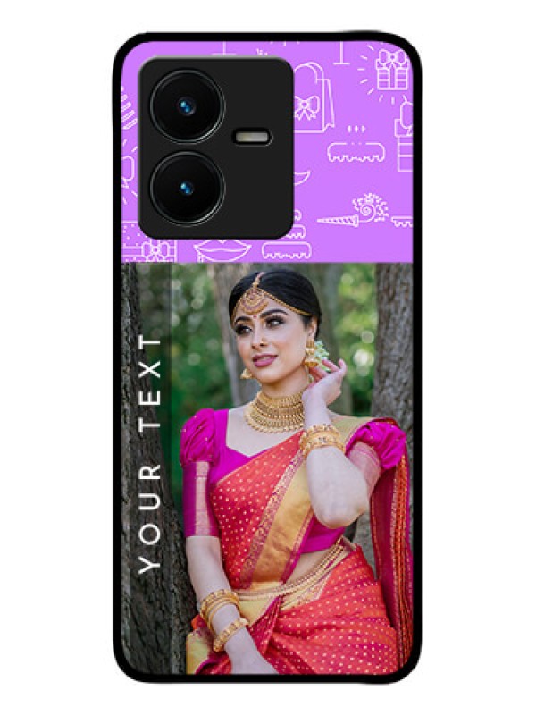 Custom Vivo Y22 Custom Metal Phone Case - Birthday Icons Design