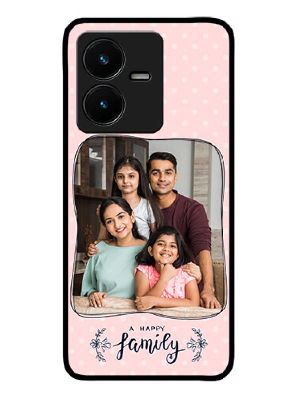 Custom Vivo Y22 Custom Metal Phone Case - Family With Dots Design