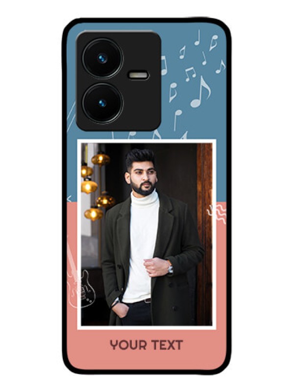 Custom Vivo Y22 Custom Metal Phone Case - With Color Musical Note Design