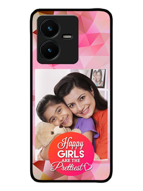 Custom Vivo Y22 Custom Metal Phone Case - Abstract Triangle Design