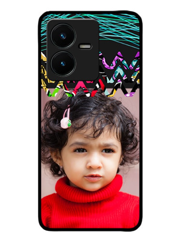 Custom Vivo Y22 Custom Metal Phone Case - Neon Abstract Design