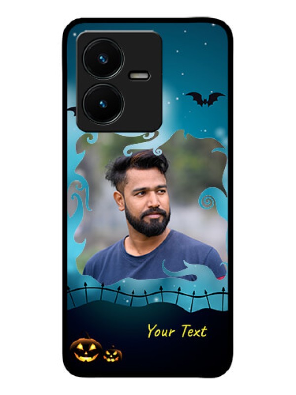 Custom Vivo Y22 Custom Metal Phone Case - Halloween Frame Design