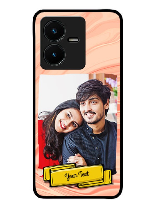 Custom Vivo Y22 Custom Metal Phone Case - Marble Texture Design