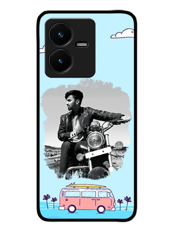 Custom Vivo Y22 Custom Metal Phone Case - Travel and Adventure Design