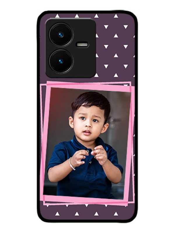 Custom Vivo Y22 Custom Metal Phone Case - Triangle Pattern Dotted Design