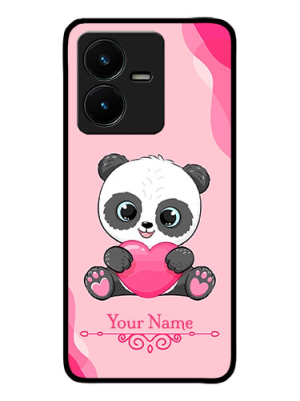 Custom Vivo Y22 Custom Metal Phone Case - Cute Panda Design