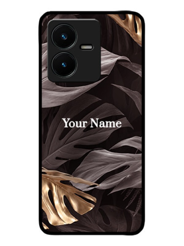 Custom Vivo Y22 Custom Metal Phone Case - Wild Leaves Digital Paint Design