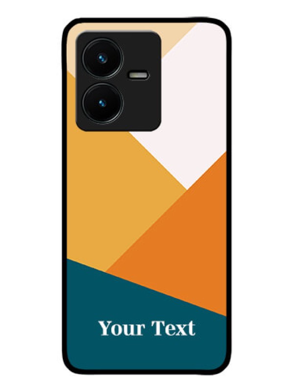 Custom Vivo Y22 Custom Metal Phone Case - Stacked Multi - Colour Design