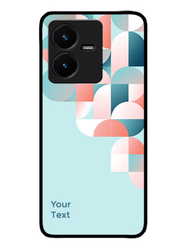 Custom Vivo Y22 Custom Metal Phone Case - Stylish Semi - Circle Pattern Design