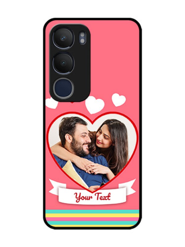 Custom Vivo Y29 5G Custom Metal Phone Case - Love Shapes Doodle Design