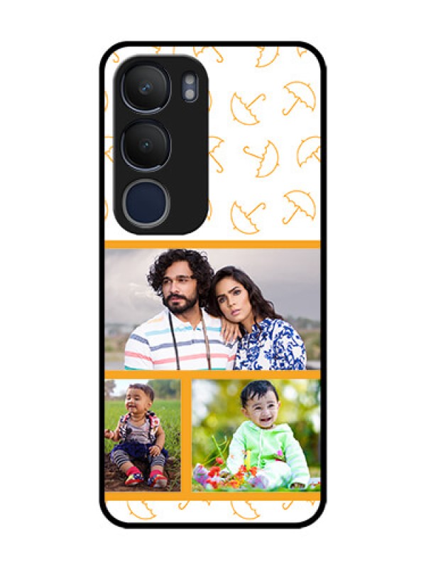 Custom Vivo Y29 5G Custom Metal Phone Case - Yellow Pattern Design