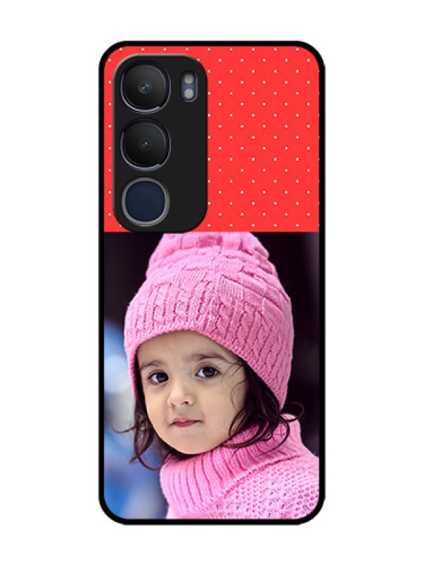 Custom Vivo Y29 5G Custom Metal Phone Case - Red Pattern Design