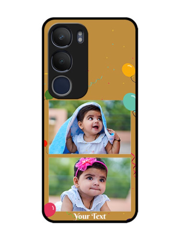 Custom Vivo Y29 5G Custom Metal Phone Case - Image Holder With Birthday Celebrations Design