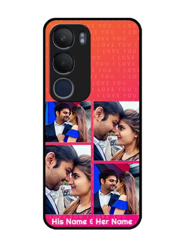 Custom Vivo Y29 5G Custom Metal Phone Case - I Love You Pink Design