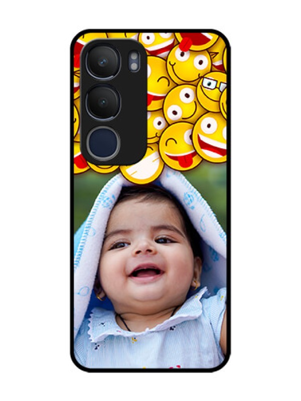 Custom Vivo Y29 5G Custom Metal Phone Case - With Smiley Emoji Design