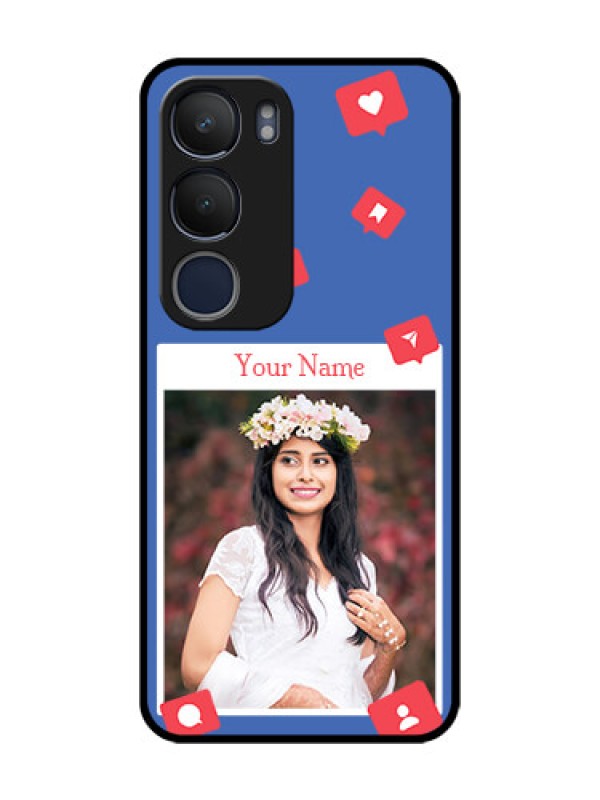 Custom Vivo Y29 5G Custom Metal Phone Case - Like Share And Comment Design