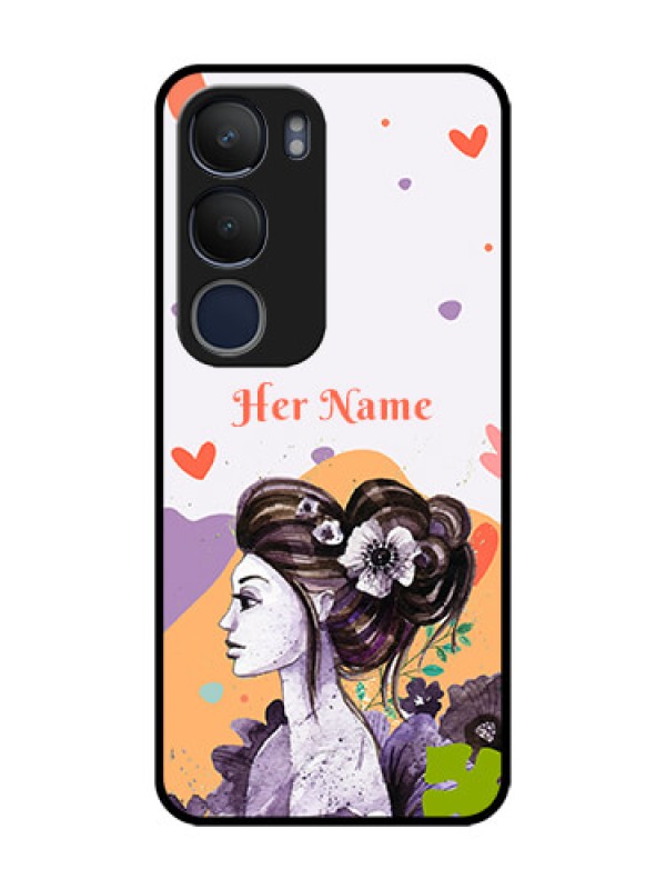 Custom Vivo Y29 5G Custom Metal Phone Case - Woman And Nature Design