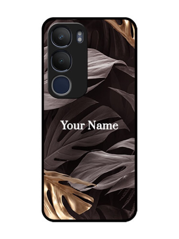 Custom Vivo Y29 5G Custom Metal Phone Case - Wild Leaves Digital Paint Design