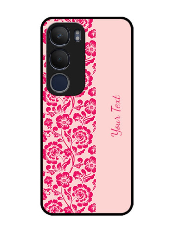 Custom Vivo Y29 5G Custom Metal Phone Case - Attractive Floral Pattern Design
