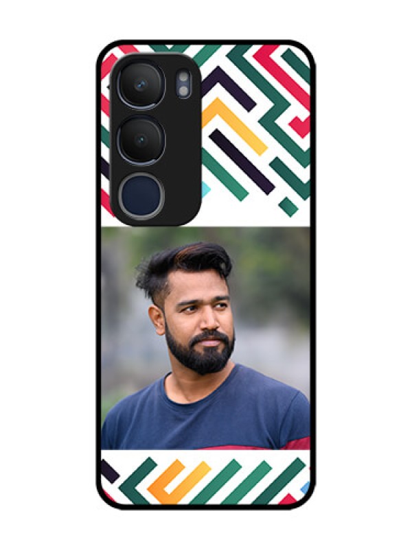 Custom Vivo Y29 5G Custom Metal Phone Case - Colorful Maze Pattern Design