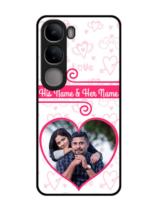 Custom Vivo Y300 5G Custom Metal Phone CaseHeart Shape Love Design