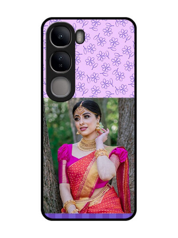 Custom Vivo Y300 5G Custom Metal Phone CasePurple Floral Design