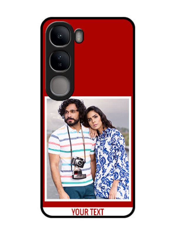 Custom Vivo Y300 5G Custom Metal Phone CaseRed Color Design