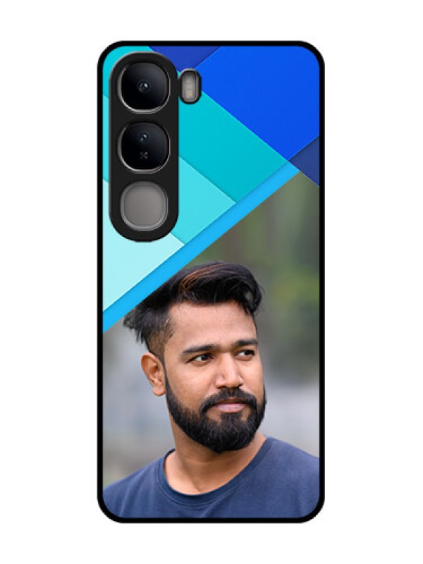 Custom Vivo Y300 5G Custom Metal Phone CaseBlue Pattern Design