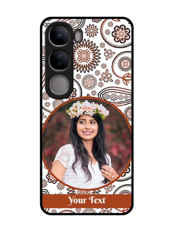 Custom Vivo Y300 5G Custom Metal Phone CaseAbstract Flower Design