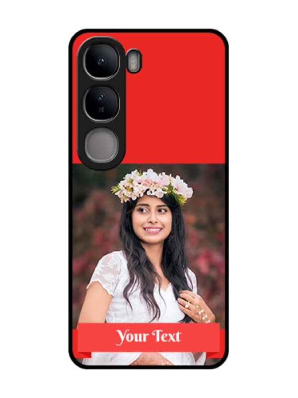 Custom Vivo Y300 5G Custom Metal Phone CaseSimple Red Color Design