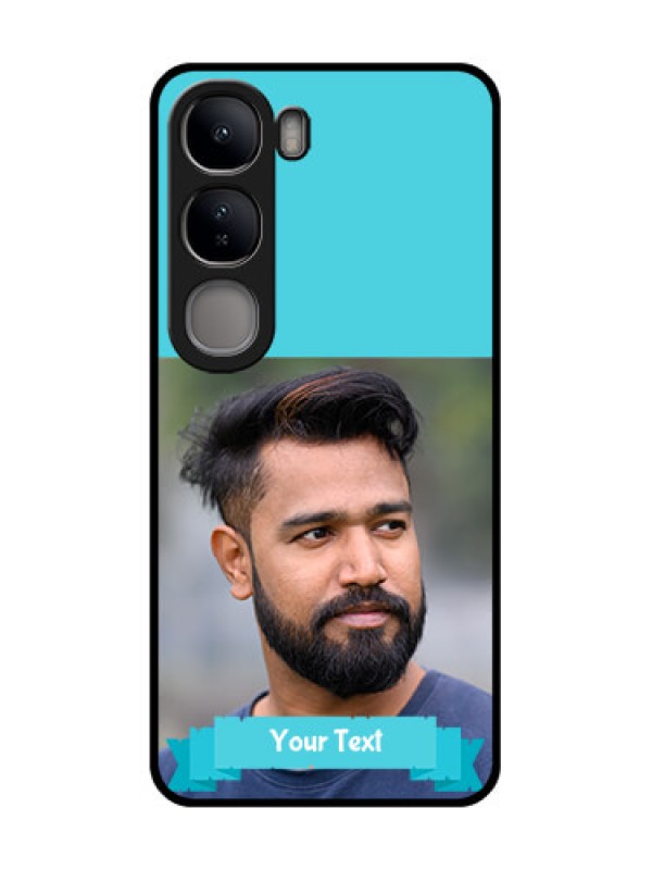 Custom Vivo Y300 5G Custom Metal Phone CaseBlue Color Design