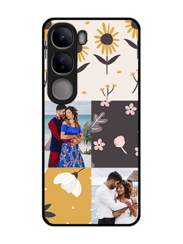 Custom Vivo Y300 5G Custom Metal Phone Case3 Images With Floral Design