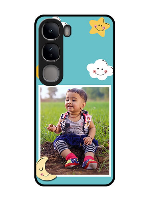 Custom Vivo Y300 5G Custom Metal Phone CaseSmiley Kids Stars Design