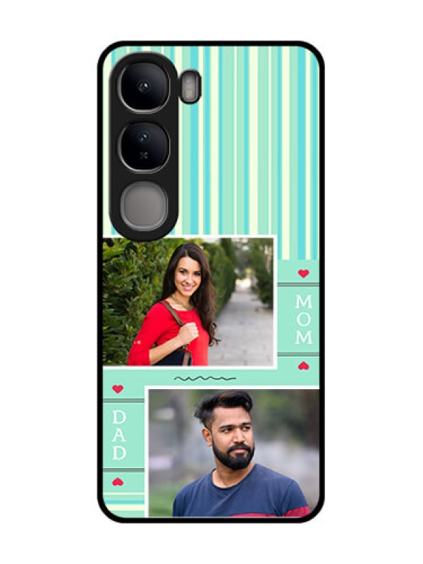 Custom Vivo Y300 5G Custom Metal Phone CaseMom and Dad Pic Design