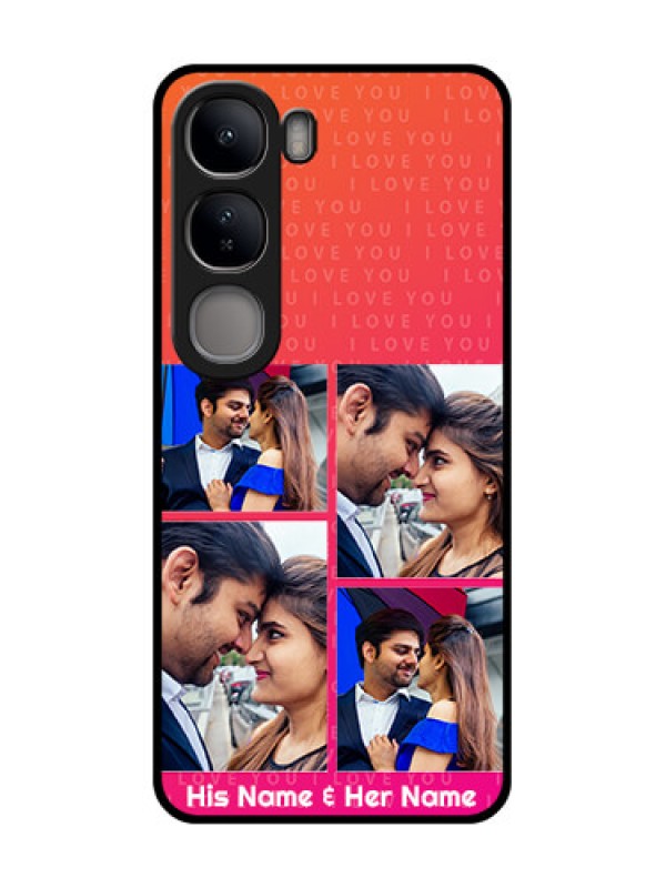 Custom Vivo Y300 5G Custom Metal Phone CaseI Love You Pink Design