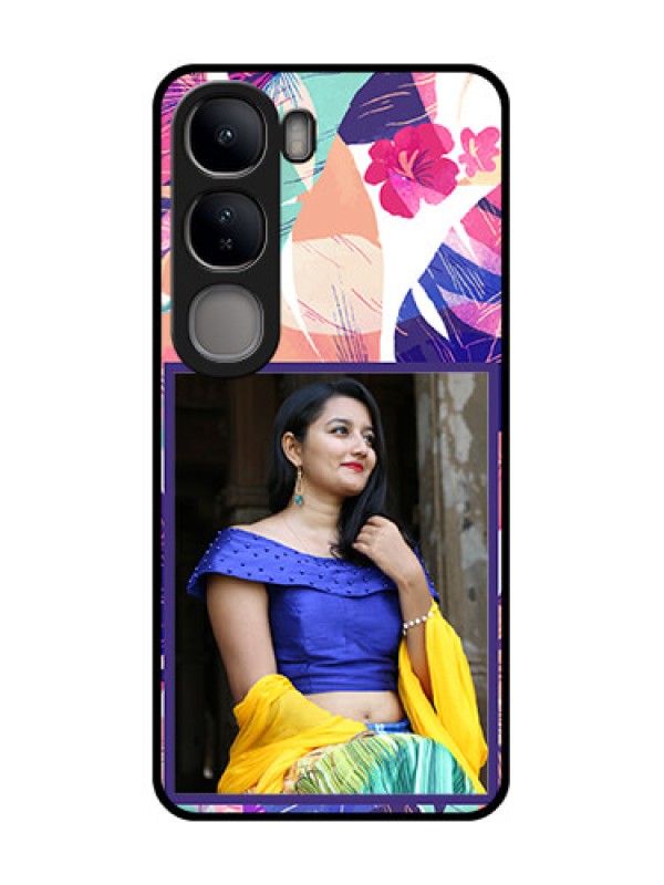 Custom Vivo Y300 5G Custom Metal Phone CaseAbstract Floral Design