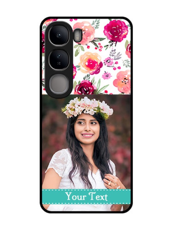 Custom Vivo Y300 5G Custom Metal Phone CaseWater Colors Floral Design