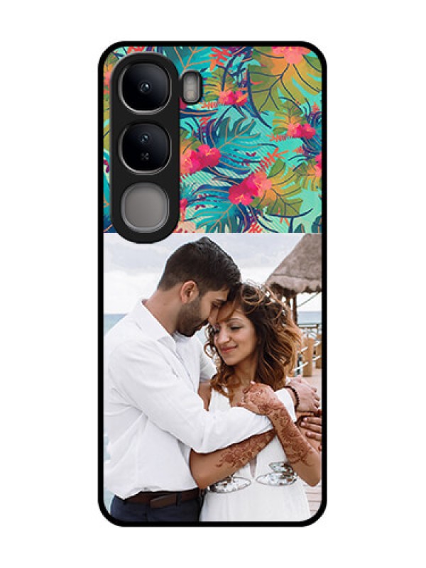 Custom Vivo Y300 5G Custom Metal Phone CaseWatercolor Floral Design